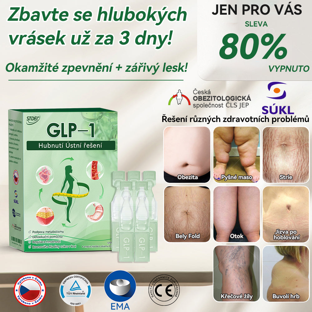 🌿 Oficiální obchod ČR | STDEI® GLP-1 8-v-1 Fit & Vital Řešení (Jednou denně, viditelné změny za 7 dní) ✅ Obezita, kardiovaskulární zdraví, cukrovka, spánková apnoe, zdraví střev, problémy se klouby a dalš